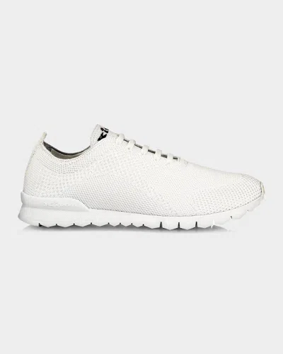 Kiton Men & Apos;s Fits Stretch Knit Runner Sneakers In White