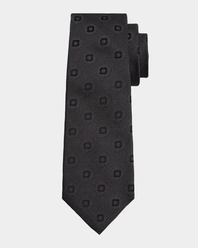 Kiton Men & Apos;s Geometric Silk Jacquard Tie In Purple