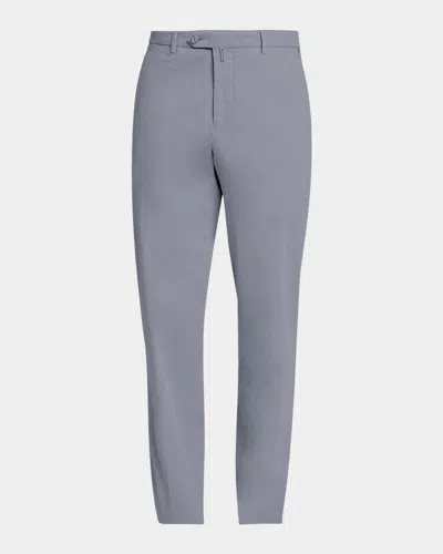 Kiton Men & Apos;s Lyocell Straight-leg Flat-front Pants In Gray