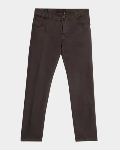 Kiton Men & Apos;s Plus One Straight Leg Five-pocket Pants In Brown
