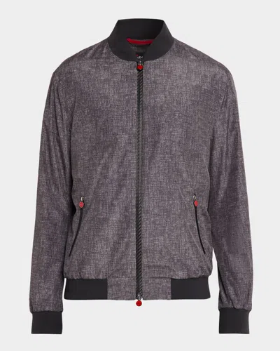 Kiton Men & Apos;s Scratch-print Full-zip Blouson In Multi