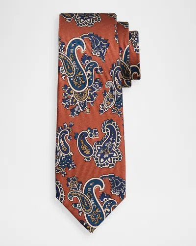 Kiton Men & Apos;s Silk Maxi-paisley 7-fold Tie In Multi