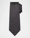 Kiton Men & Apos;s Silk Micro-jacquard 7-fold Tie In Grey