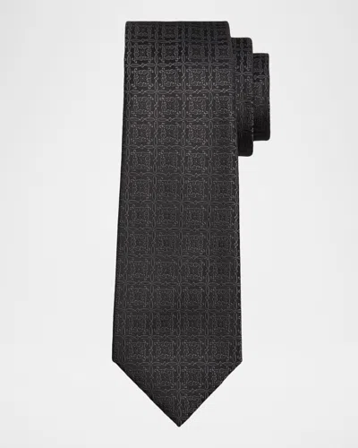 KITON MEN & APOS;S SILK TONAL JACQUARD 7-FOLD TIE