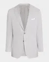 Kiton Men's Solid Cashmere Blazer In Gray