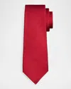 Kiton Men & Apos;s Solid Silk 7-fold Tie In Red