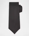 Kiton Men & Apos;s Solid Wool 7-fold Tie In Black