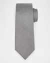 Kiton Men & Apos;s Solid Wool 7-fold Tie In Gray