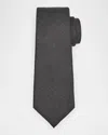 Kiton Men & Apos;s Solid Wool 7-fold Tie In Gray