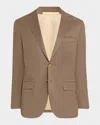 Kiton Men's Solid Wool Single-breasted Sport Coat In Brown