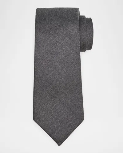 Kiton Men & Apos;s Wool Seven-fold Tie In Gray