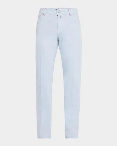 Kiton Men's Baby Blue Straight-leg Jeans