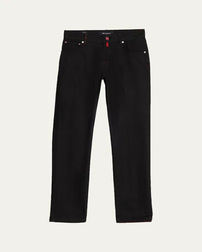 Kiton Men's Black Wash Straight-fit Jeans