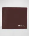 Kiton Men's Calfskin Bifold Wallet In Bordeaux