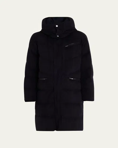 Kiton Men's Cashmere & Wool Down Parka Jacket In Blue