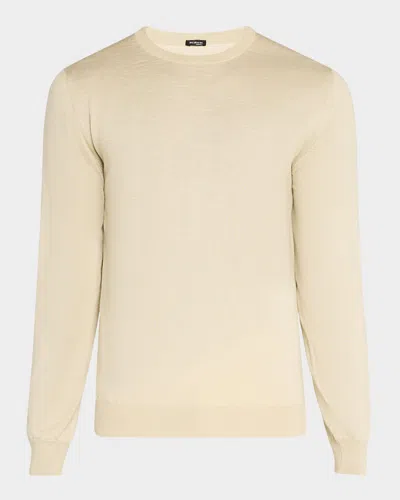 Kiton Men's Cashmere-blend Crewneck Sweater In Multi