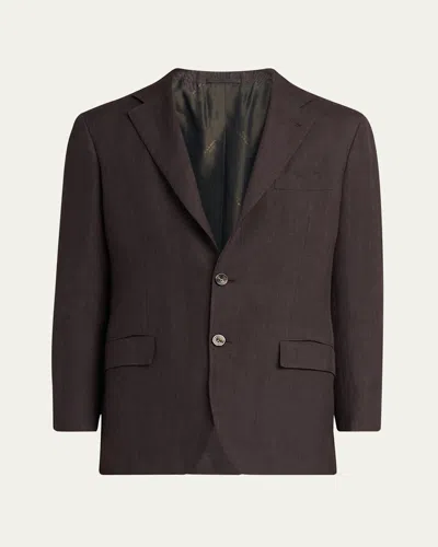 Kiton Men's Cashmere-blend Plaid Suit In Brwn