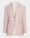 Kiton Men's Cashmere-blend Windowpane Sport Coat