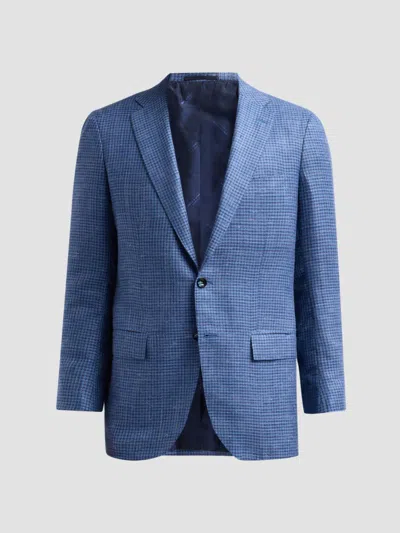 Kiton Men's Cashmere Houndstooth Sport Coat In Blue