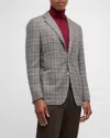 KITON MEN'S CASHMERE PLAID SPORT COAT