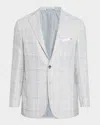 Kiton Men's Check Sport Coat In Blu Mult