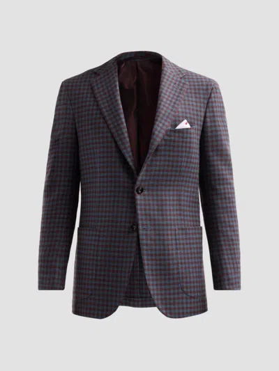 Kiton Men's Checked Cashmere Sport Coat In Blue