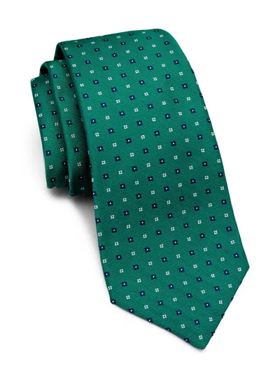 Kiton Men's Clover Silk Tie In Green