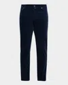 Kiton Men's Corduroy Straight Fit Five-pocket Pants In Blue