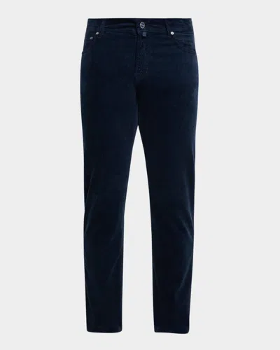 Kiton Men's Corduroy Straight Fit Five-pocket Pants In Blue