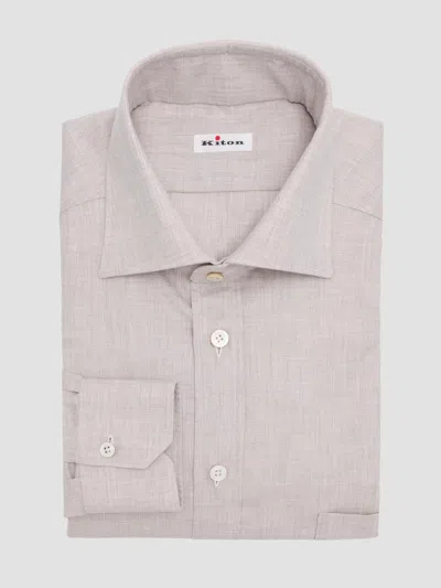 Kiton Men's Cotton Button-front Shirt In Animal Print