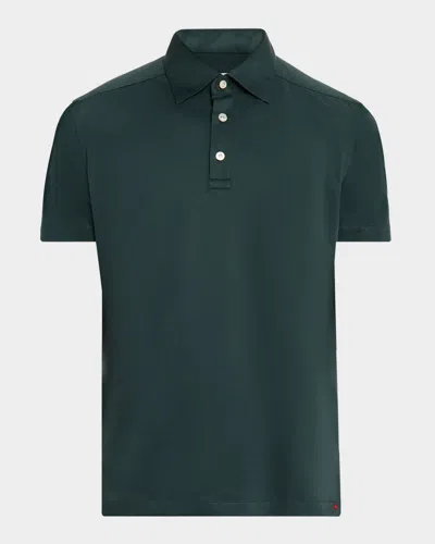 Kiton Men's Cotton Classic-fit Polo Shirt In Green