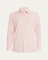 Kiton Men's Cotton Multi-stripe Sport Shirt In Pink Mult