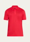 KITON MEN'S COTTON PIQUE POLO SHIRT