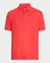 Shop Kiton Men's Cotton Polo Shirt In Red