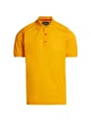 Kiton Men's Cotton Polo Shirt In Yellow