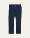 Kiton Stonewashed Straight-leg Jeans In Blue