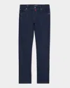 Kiton Men's Dark Wash Straight-fit Jeans In Blue