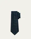 Kiton Men's Dots Silk Sevenfold Tie In Grey
