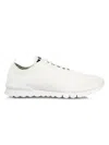 Kiton Fits Mesh Sneakers Rubber Sole Pull Tab In White
