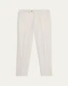 Kiton Men's Flat-front Twill Pants In Lt Gry
