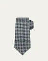 Kiton Men's Floral Medallion Silk Tie In Lt Blu