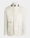 Kiton Notched-collar Padded Jacket In Blu