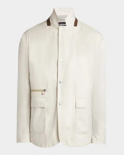 KITON MEN'S FULL-ZIP BLAZER