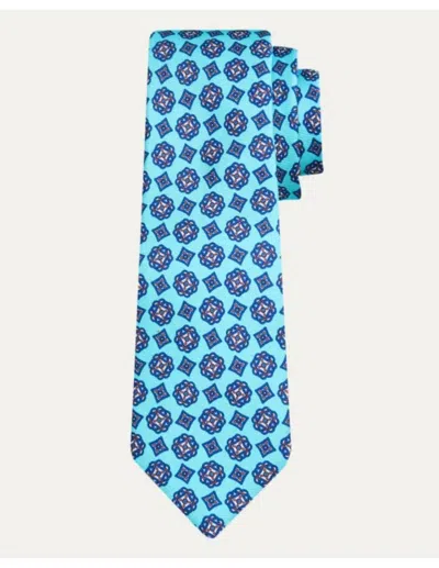 Kiton Men's Gemoetric Print Silk Tie In Teal Mix In Multi