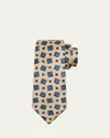 Kiton Men's Geometric Abstract Silk 7-fold Tie In Multi