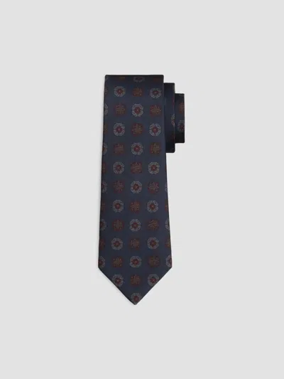 Kiton Men's Geometric Medallion Silk Tie In Navy
