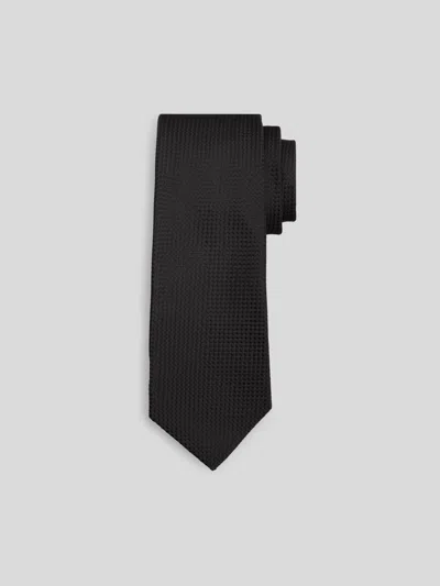 Kiton Men's Geometric Woven Silk Tie In Dark Grey