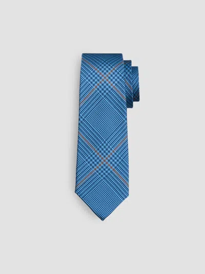 Kiton Men's Glen Plaid Silk Tie In Blue