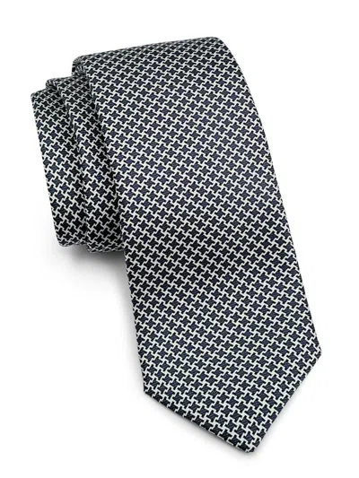 Kiton Men's Houndstooth Silk Tie In Pattern