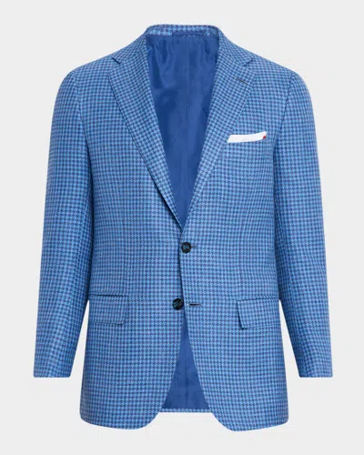 Kiton Men's Houndstooth Sport Coat In Blue